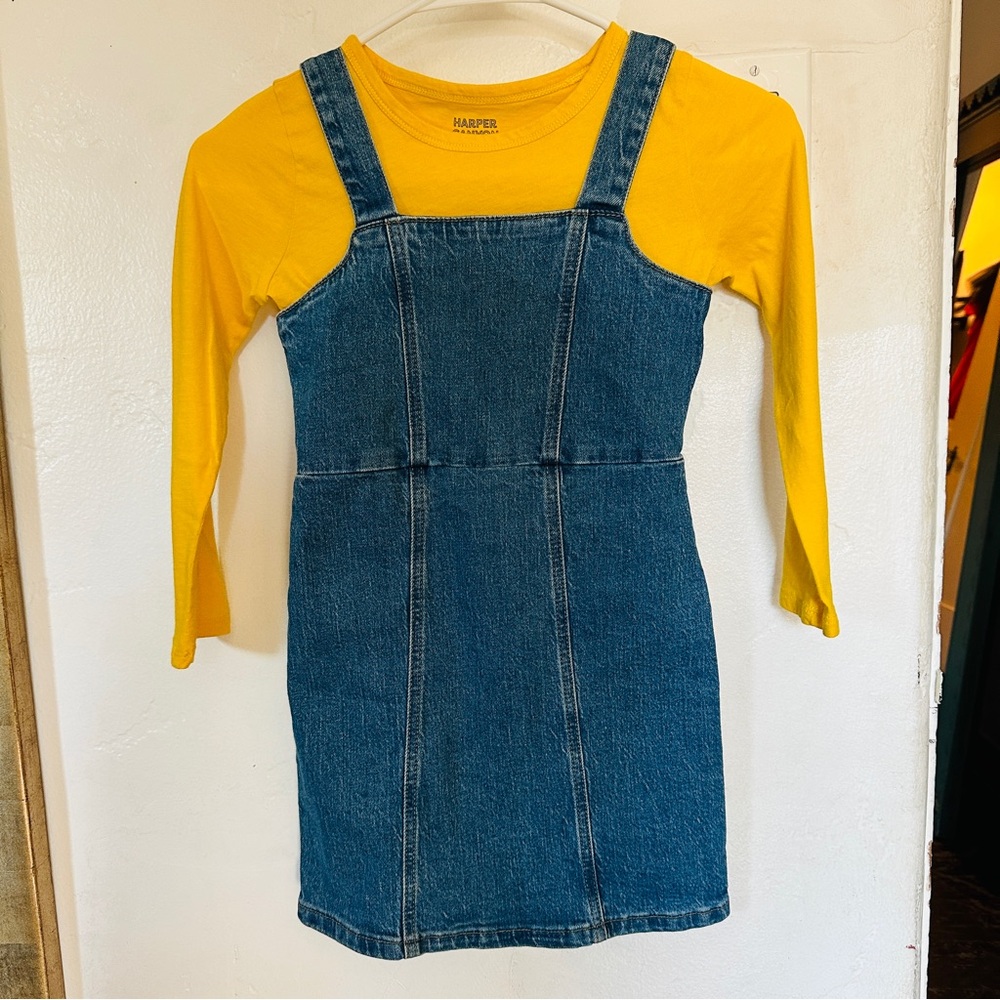 Harper Canyon Denim and Yellow Casual Dress